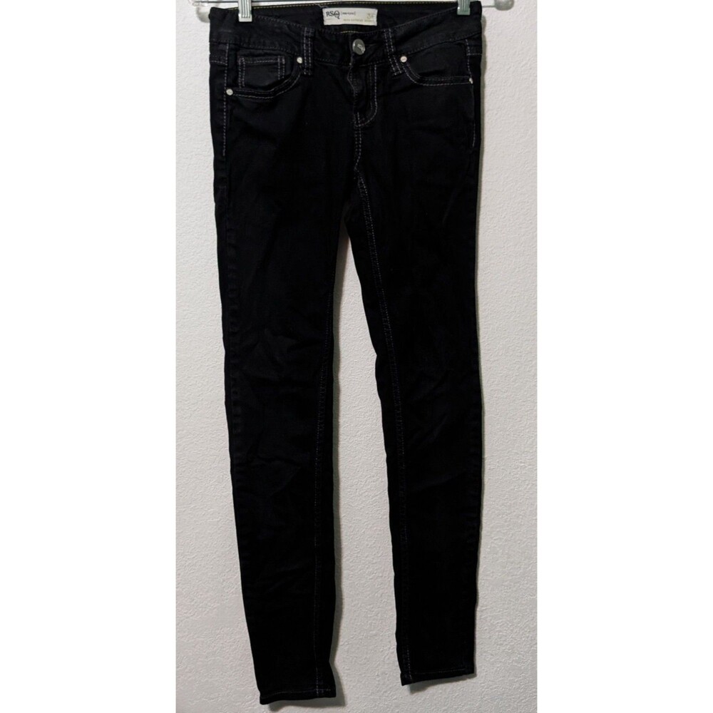 RSQ Black Ibiza Extreme Skinny Jean Pants Women's Size 3 (28x29) (218)